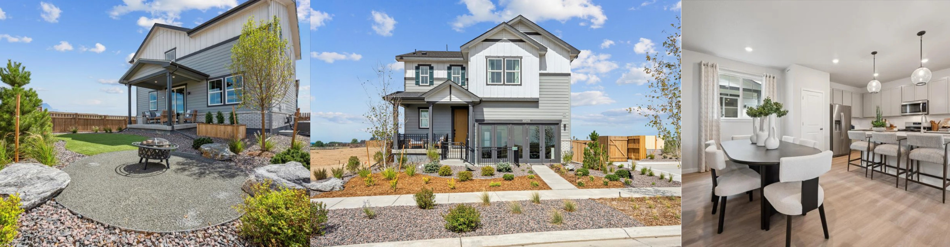 A backyard with a table and chairs.