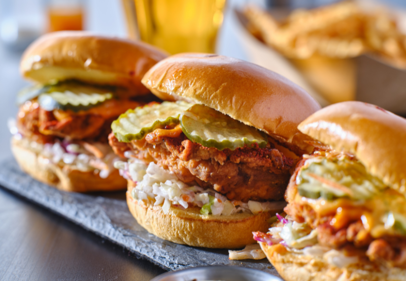Hot chicken sandwich