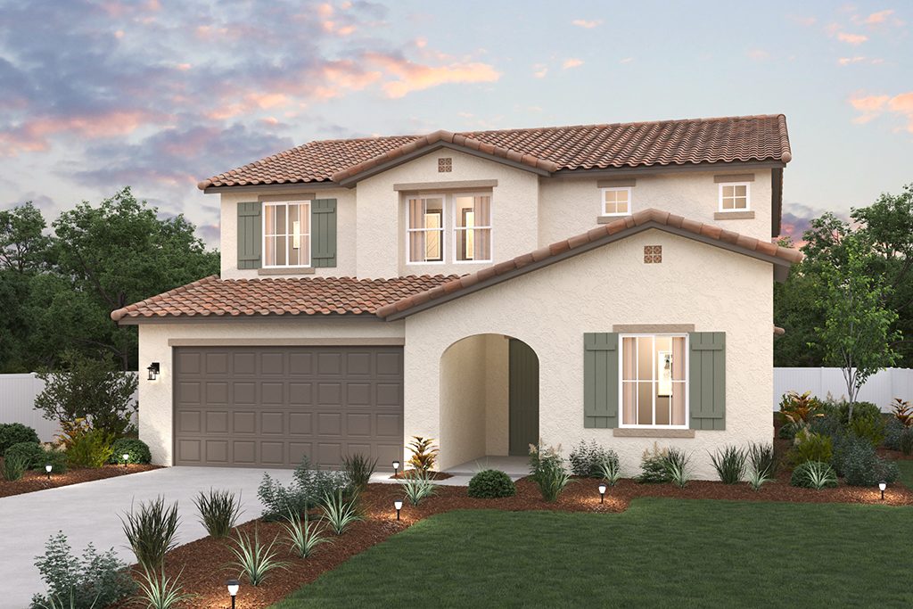 A house with a large front yard.