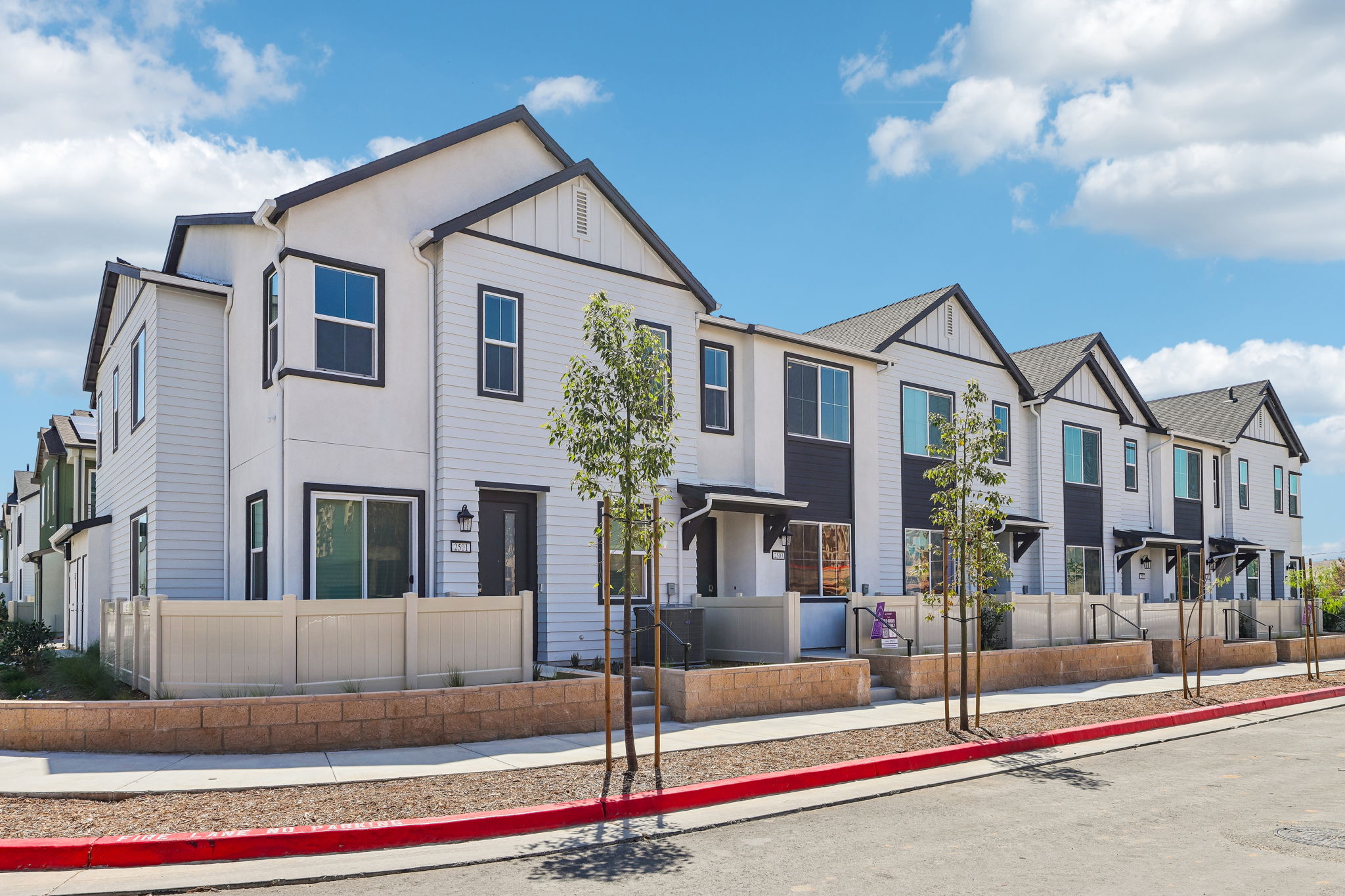 A row of houses.