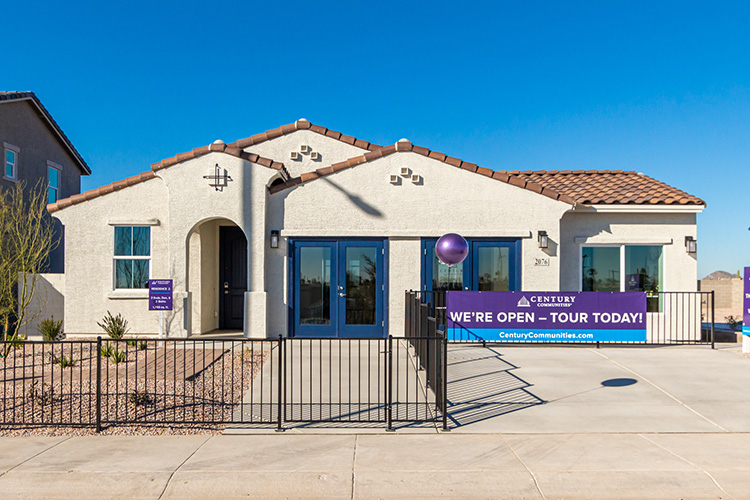 A building with a fence around it.