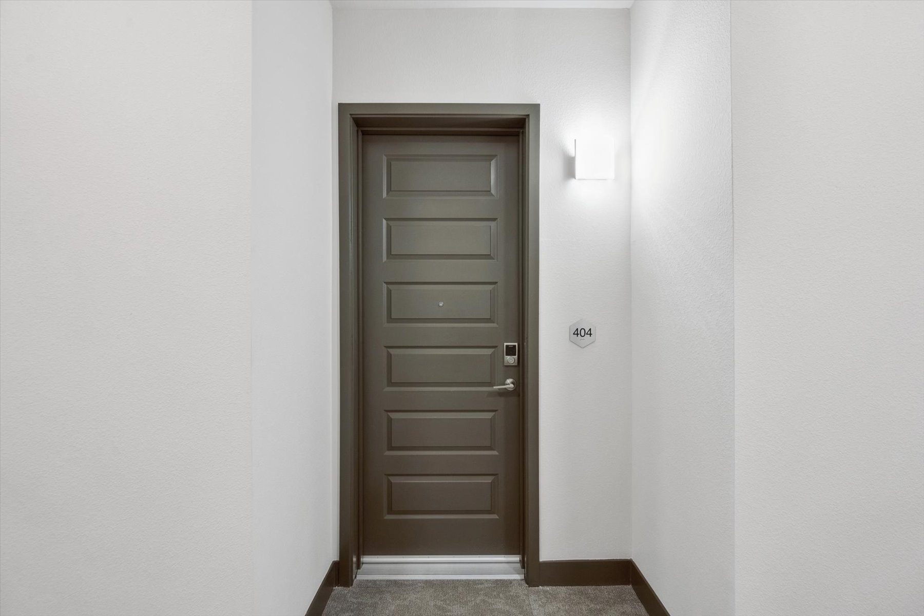 A door in a room.