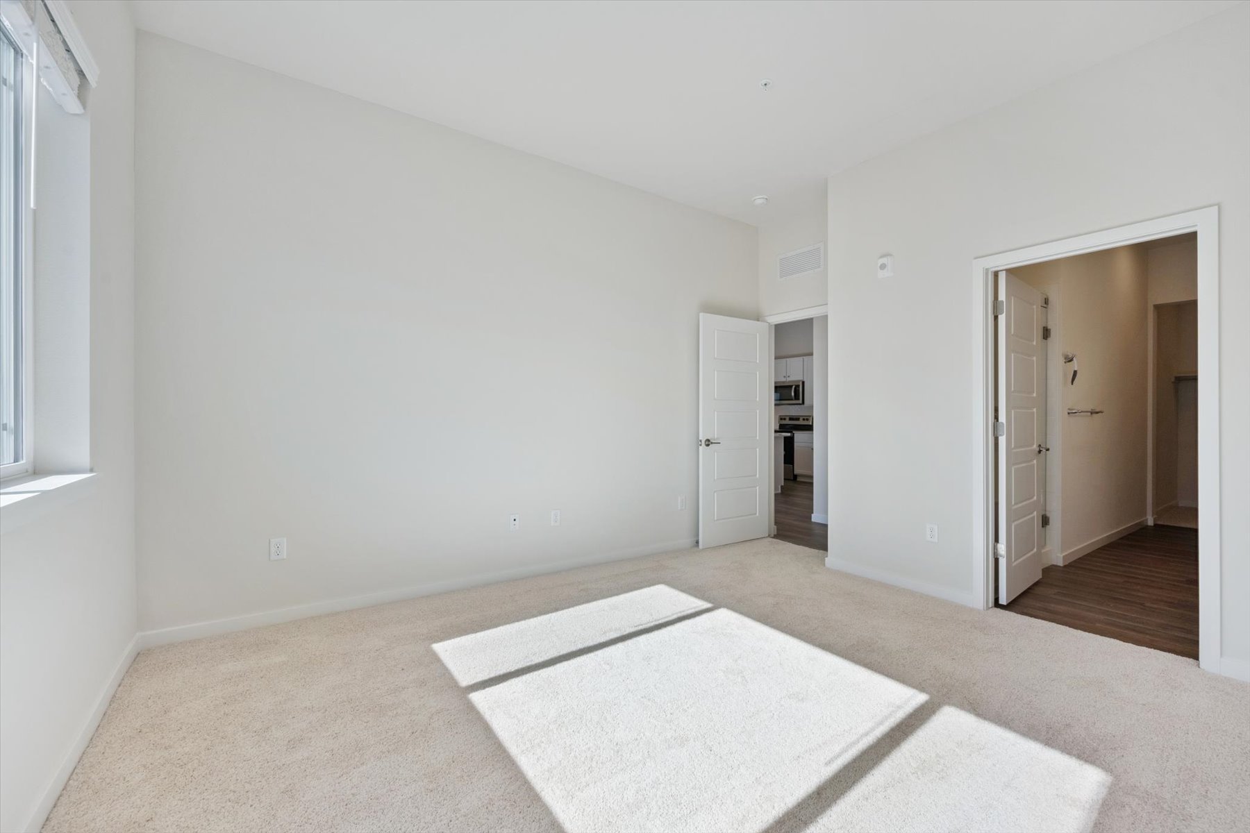 A room with a rug and a rug.