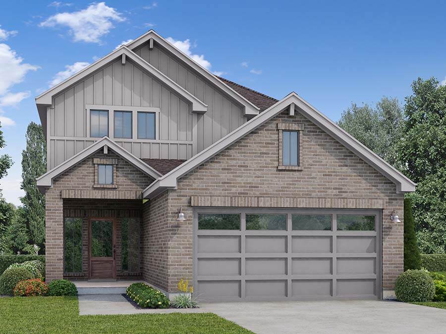 A house with a garage.