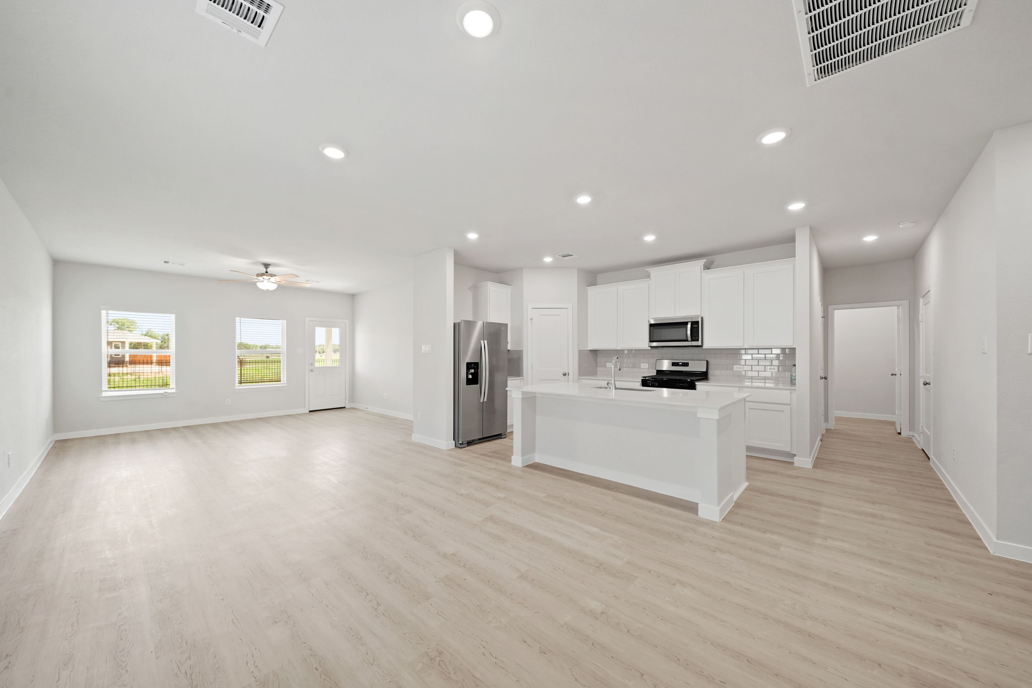 A large empty kitchen.