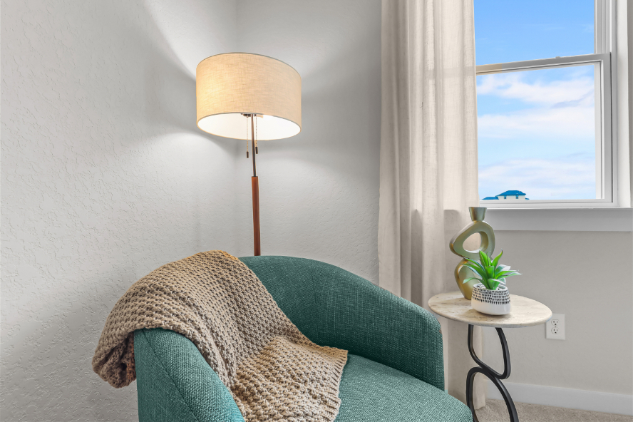 A chair in a room.