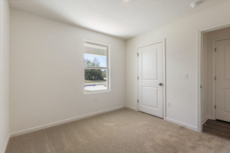 A room with white doors.