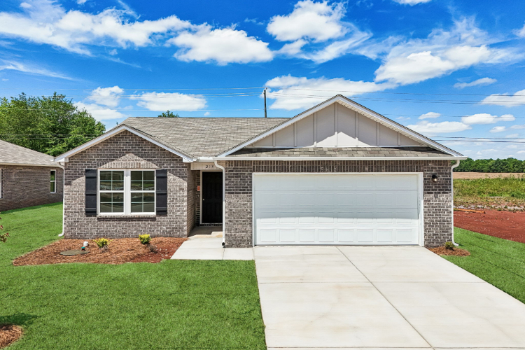 A house with a garage.