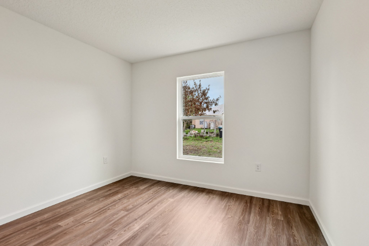 A room with a window.