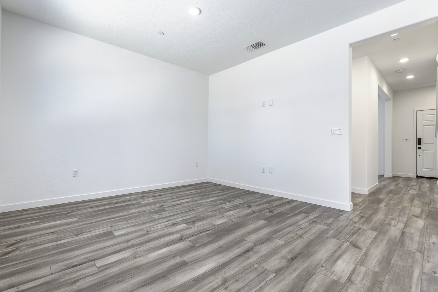 A room with white walls.